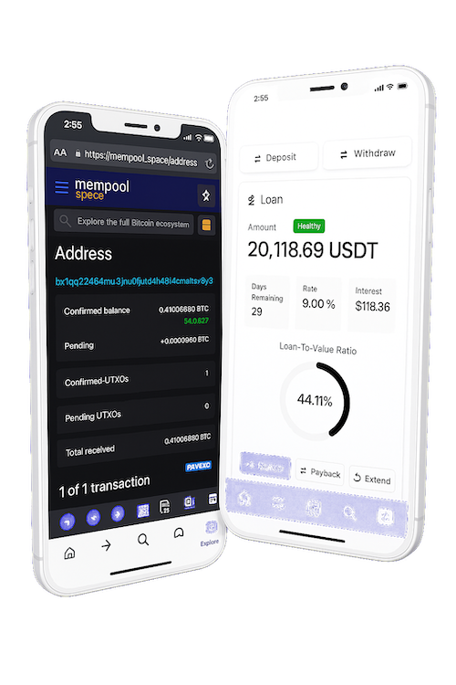 Bitcoin Libre lending dashboard with live loan health
